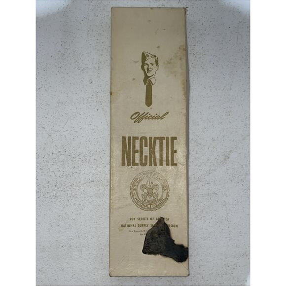 Vintage 1950's Boy Scouts of America Official Explorer Brown Necktie in Box BSA - Picture 4 of 7